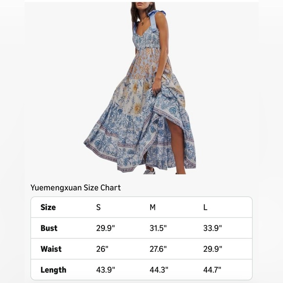 Women’s Flowy Smoked Maxi Summer Dress - Picture 4 of 9